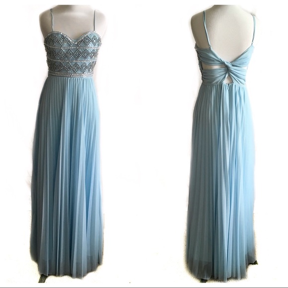 light blue special occasion dress